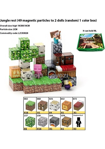 Ovozı Benim Dünyam Manyetik Küp Yapı Taşları Yapboz Oyuncaklar (Yurt Dışından)