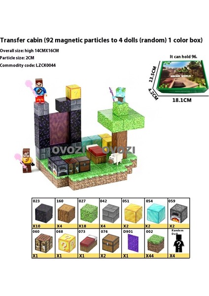 Ovozı Benim Dünyam Manyetik Küp Yapı Taşları Yapboz Oyuncaklar (Yurt Dışından)