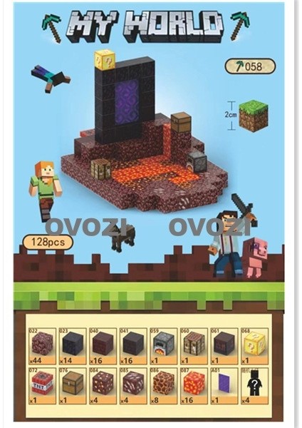 Ovozı Benim Dünyam Manyetik Küp Yapı Taşları Yapboz Oyuncaklar (Yurt Dışından)