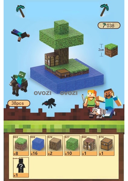 Ovozı Benim Dünyam Manyetik Küp Yapı Taşları Yapboz Oyuncaklar (Yurt Dışından)