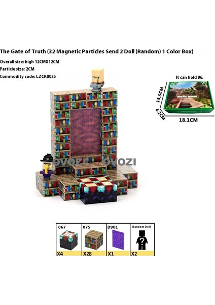 Ovozı Benim Dünyam Manyetik Küp Yapı Taşları Yapboz Oyuncaklar (Yurt Dışından)