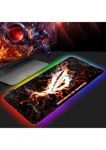 Ovozı Rgb 80×40CM Ekstra Büyük Fare ve Klavye Pedi (Yurt Dışından)