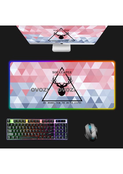 Ovozı Rgb 80×40CM Ekstra Büyük Fare ve Klavye Pedi (Yurt Dışından)
