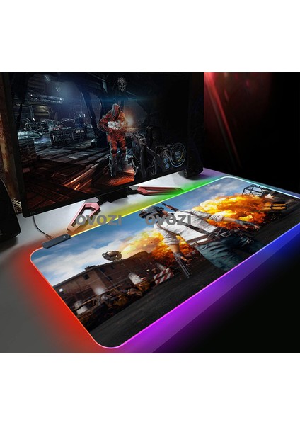Ovozı Rgb 80×40CM Ekstra Büyük Fare ve Klavye Pedi (Yurt Dışından)