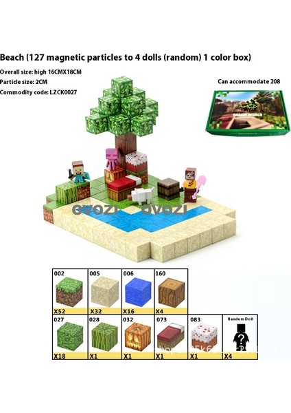 Ovozı Benim Dünyam Manyetik Küp Yapı Taşları Yapboz Oyuncaklar (Yurt Dışından)