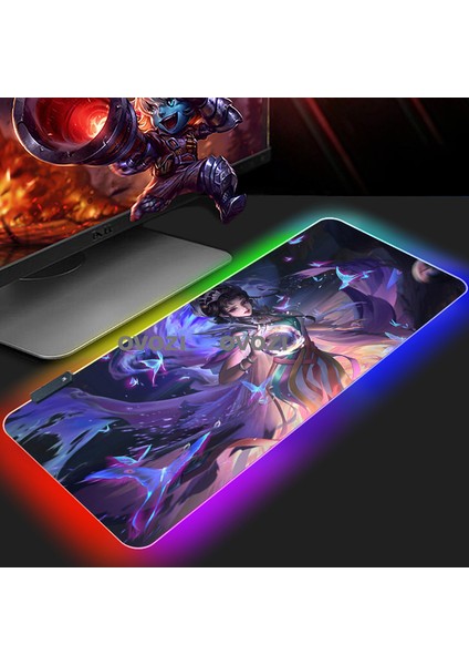 Ovozı Rgb 80×40CM Ekstra Büyük Fare ve Klavye Pedi (Yurt Dışından)