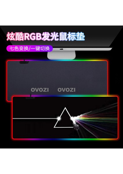 Ovozı Rgb 90×40CM Ekstra Büyük Fare ve Klavye Pedi (Yurt Dışından)