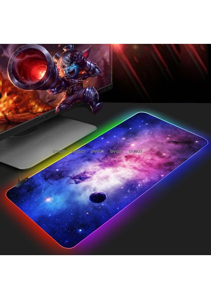 Ovozı Rgb 80×40CM Ekstra Büyük Fare ve Klavye Pedi (Yurt Dışından)
