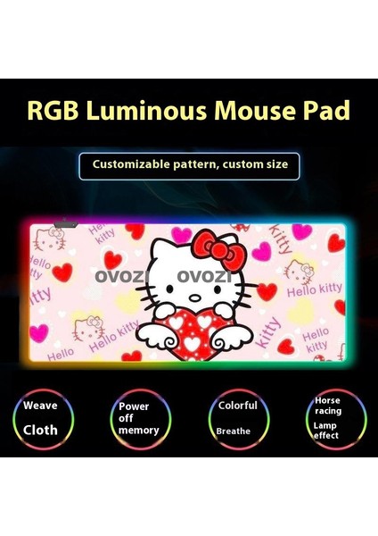 Ovozı Rgb 80×40CM Ekstra Büyük Fare ve Klavye Pedi (Yurt Dışından)