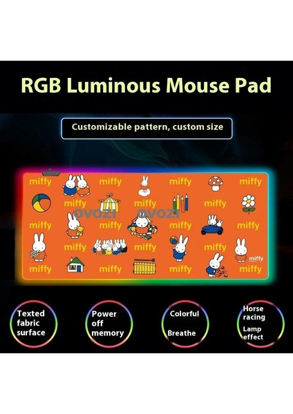 Ovozı Rgb 80×40CM Ekstra Büyük Fare ve Klavye Pedi (Yurt Dışından)