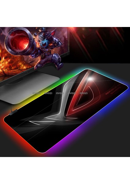 Ovozı Rgb 80×40CM Ekstra Büyük Fare ve Klavye Pedi (Yurt Dışından)