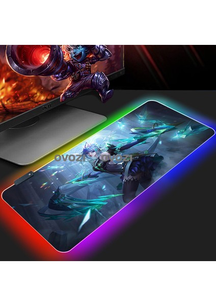 Ovozı Rgb 80×40CM Ekstra Büyük Fare ve Klavye Pedi (Yurt Dışından)