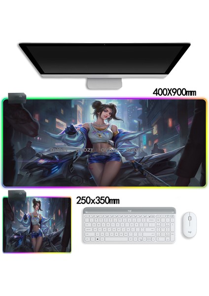 Ovozı Rgb 90×30CM Ekstra Büyük Fare ve Klavye Pedi (Yurt Dışından)