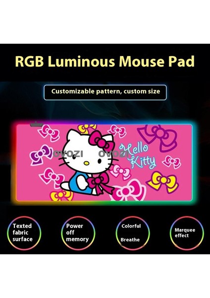 Ovozı Rgb 80×40CM Ekstra Büyük Fare ve Klavye Pedi (Yurt Dışından)