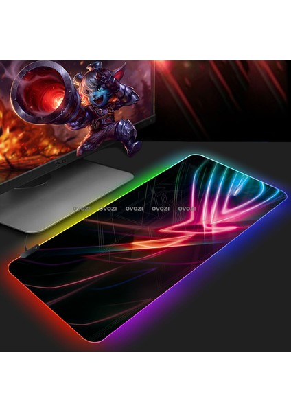Ovozı Rgb 80×40CM Ekstra Büyük Fare ve Klavye Pedi (Yurt Dışından)