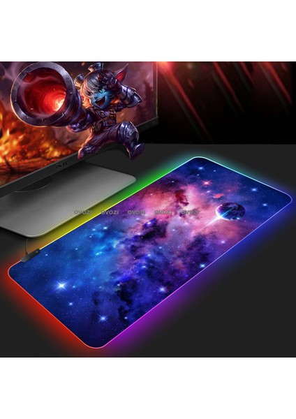 Ovozı Rgb 80×40CM Ekstra Büyük Fare ve Klavye Pedi (Yurt Dışından)