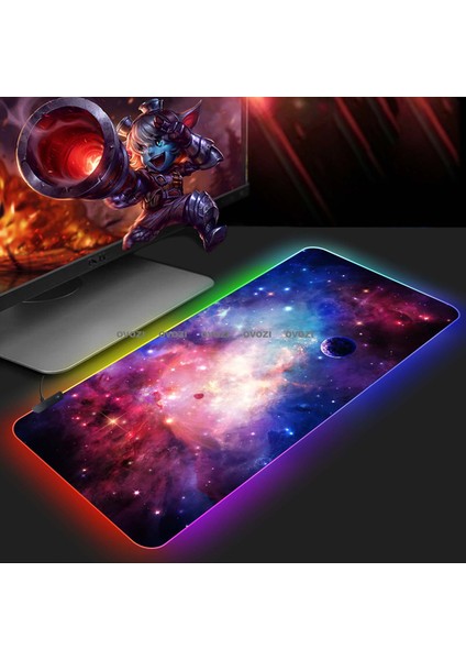 Ovozı Rgb 80×40CM Ekstra Büyük Fare ve Klavye Pedi (Yurt Dışından)