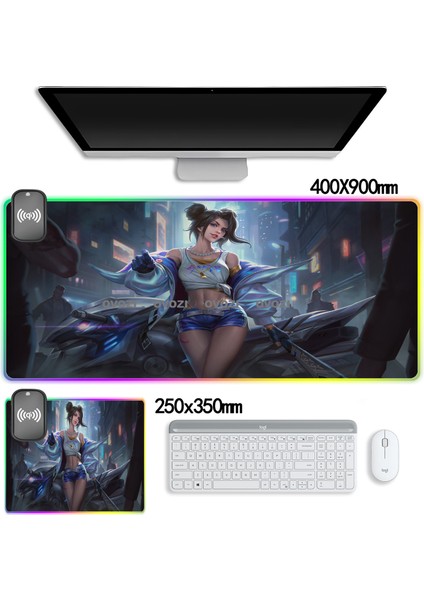 Ovozı Rgb 90×40CM Ekstra Büyük Fare ve Klavye Pedi (Yurt Dışından)