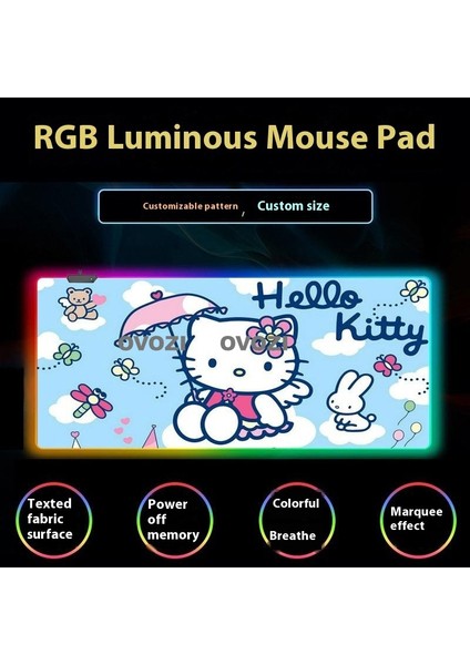Ovozı Rgb 90×40CM Ekstra Büyük Fare ve Klavye Pedi (Yurt Dışından)