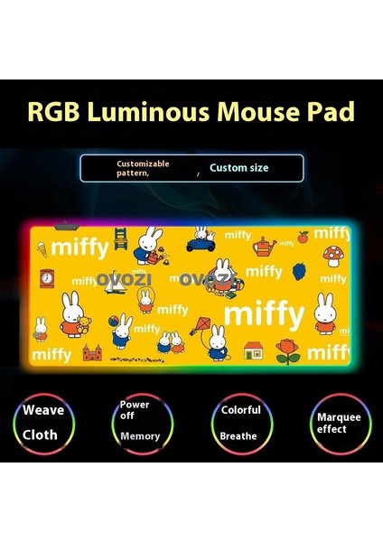 Ovozı Rgb 90×40CM Ekstra Büyük Fare ve Klavye Pedi (Yurt Dışından)
