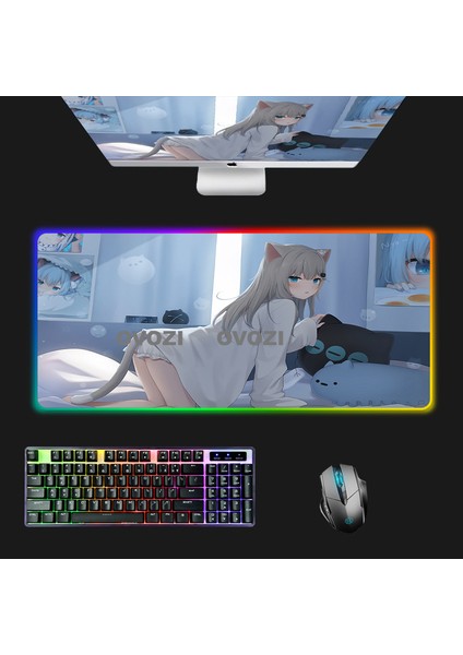 Ovozı Rgb 80×40CM Ekstra Büyük Fare ve Klavye Pedi (Yurt Dışından)