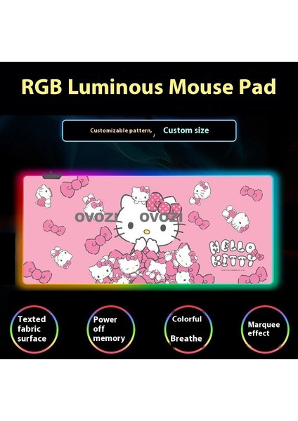 Ovozı Rgb 90×40CM Ekstra Büyük Fare ve Klavye Pedi (Yurt Dışından)