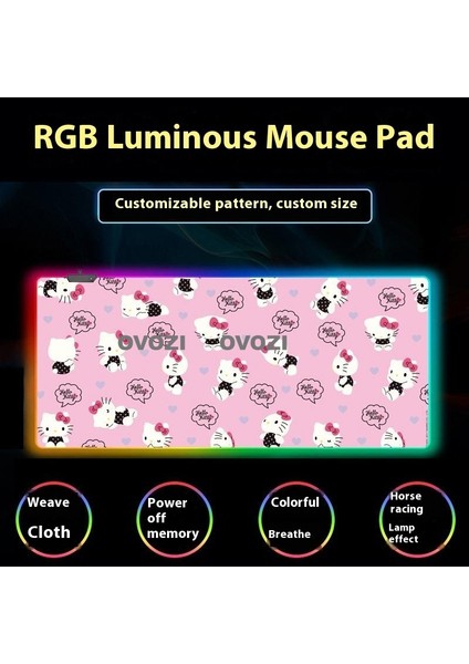 Ovozı Rgb 90×40CM Ekstra Büyük Fare ve Klavye Pedi (Yurt Dışından)