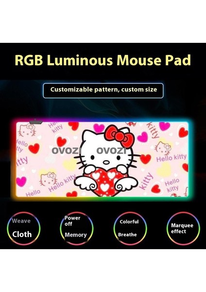 Ovozı Rgb 90×40CM Ekstra Büyük Fare ve Klavye Pedi (Yurt Dışından)