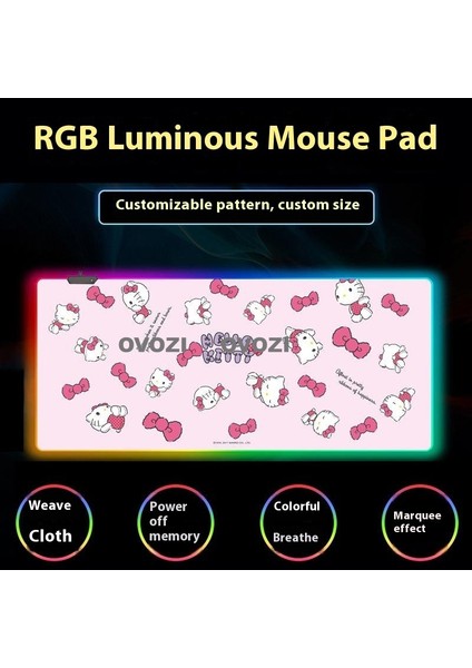 Ovozı Rgb 90×40CM Ekstra Büyük Fare ve Klavye Pedi (Yurt Dışından)