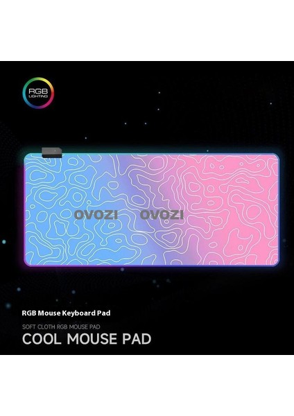 Ovozı Rgb 90×40CM Ekstra Büyük Fare ve Klavye Pedi (Yurt Dışından)