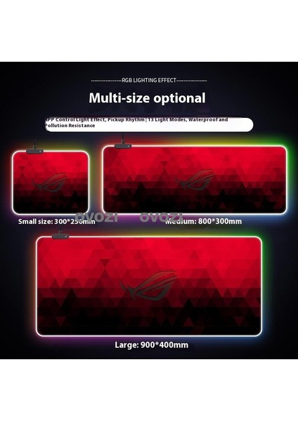 Ovozı Rgb 90×40CM Ekstra Büyük Fare ve Klavye Pedi (Yurt Dışından)