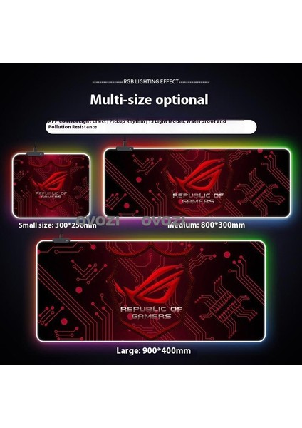 Ovozı Rgb 90×40CM Ekstra Büyük Fare ve Klavye Pedi (Yurt Dışından)