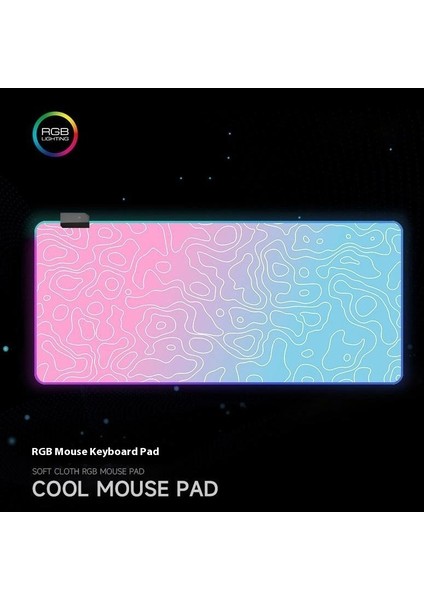 Ovozı Rgb 90×40CM Ekstra Büyük Fare ve Klavye Pedi (Yurt Dışından)