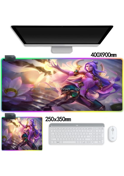 Ovozı Rgb 80×40CM Ekstra Büyük Fare ve Klavye Pedi (Yurt Dışından)