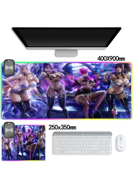 Ovozı Rgb 80×40CM Ekstra Büyük Fare ve Klavye Pedi (Yurt Dışından)