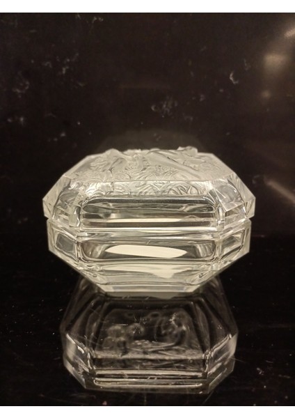 Elite Vintage Antika Kristal Kare Bonbonier 1 Adet