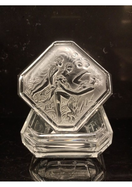 Elite Vintage Antika Kristal Kare Bonbonier 1 Adet