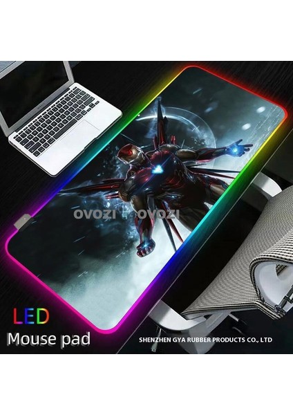 Ovozı Rgb 90×40CM Ekstra Büyük Fare ve Klavye Pedi (Yurt Dışından)