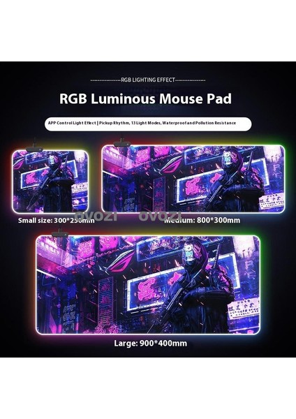 Ovozı Rgb 90×40CM Ekstra Büyük Fare ve Klavye Pedi (Yurt Dışından)