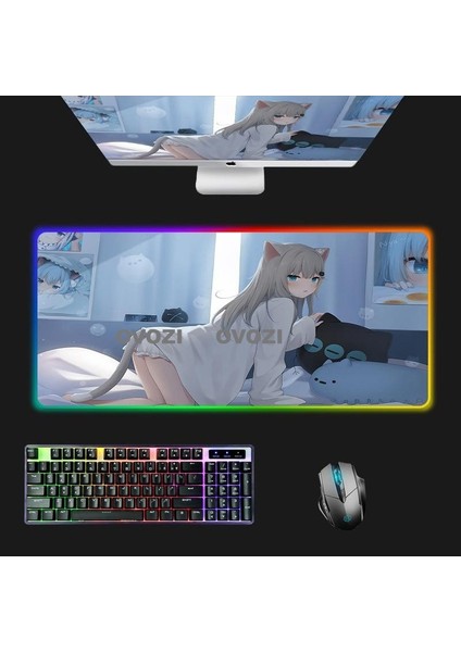 Ovozı Rgb 90×40CM Ekstra Büyük Fare ve Klavye Pedi (Yurt Dışından)