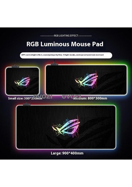Ovozı Rgb 90×40CM Ekstra Büyük Fare ve Klavye Pedi (Yurt Dışından)