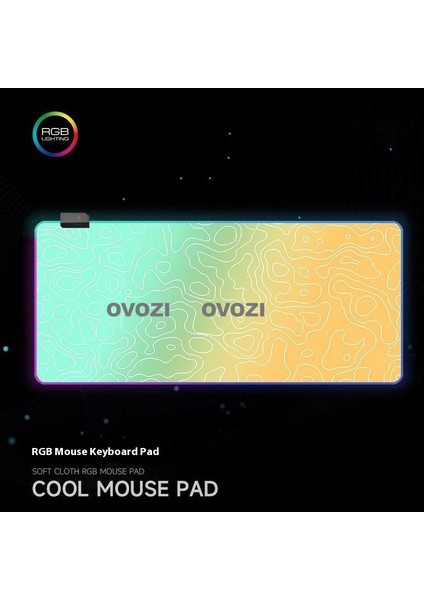 Ovozı Rgb 90×40CM Ekstra Büyük Fare ve Klavye Pedi (Yurt Dışından)