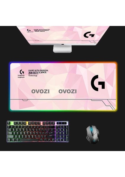Ovozı Rgb 90×40CM Ekstra Büyük Fare ve Klavye Pedi (Yurt Dışından)