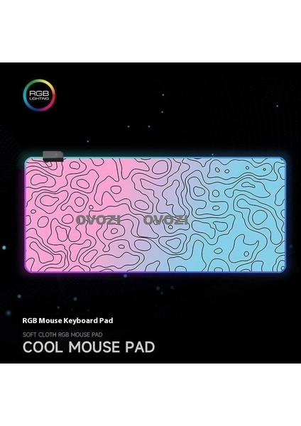 Ovozı Rgb 90×40CM Ekstra Büyük Fare ve Klavye Pedi (Yurt Dışından)