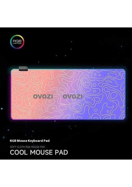 Ovozı Rgb 90×40CM Ekstra Büyük Fare ve Klavye Pedi (Yurt Dışından)