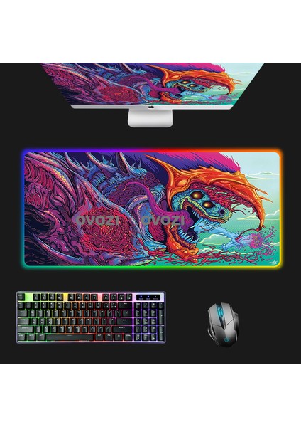 Ovozı Rgb 60×30CM Ekstra Büyük Fare ve Klavye Pedi (Yurt Dışından)