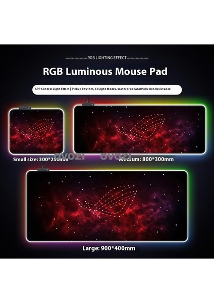 Ovozı Rgb 90×40CM Ekstra Büyük Fare ve Klavye Pedi (Yurt Dışından)