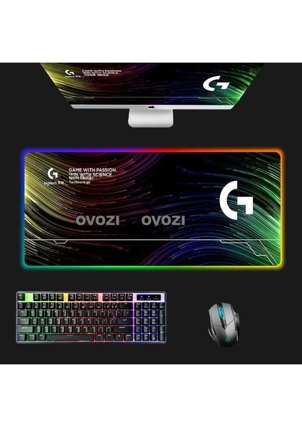 Ovozı Rgb 90×40CM Ekstra Büyük Fare ve Klavye Pedi (Yurt Dışından)