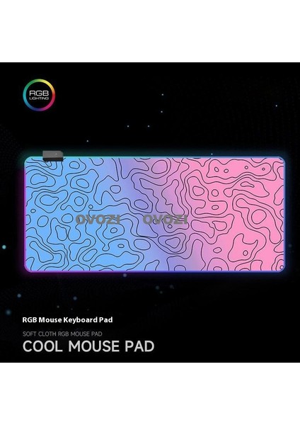 Ovozı Rgb 90×40CM Ekstra Büyük Fare ve Klavye Pedi (Yurt Dışından)