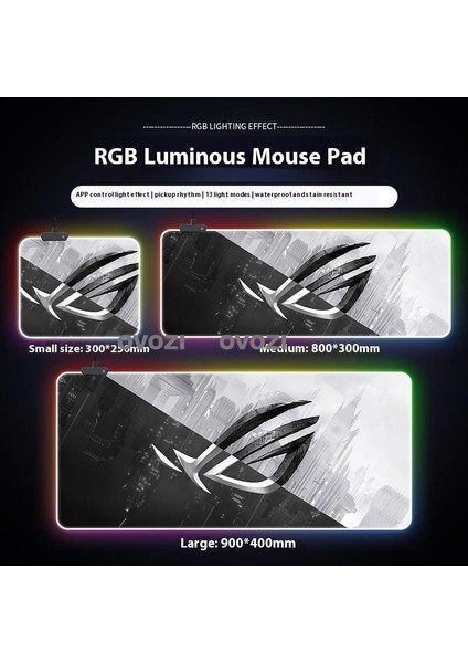 Ovozı Rgb 90×40CM Ekstra Büyük Fare ve Klavye Pedi (Yurt Dışından)